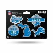 Detroit Lions Defend The Den Slogan - Double Up Die Cut Decal Set