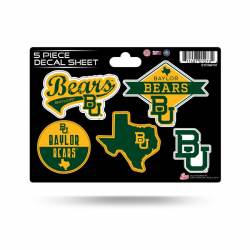 Baylor University Bears - 5 Piece Sticker Sheet