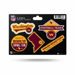 Washington Football Team - 5 Piece Sticker Sheet