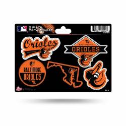 Baltimore Orioles - 5 Piece Sticker Sheet