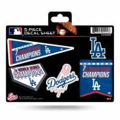 Los Angeles Dodgers 7 Time World Series Champions - 5 Piece Sticker Sheet