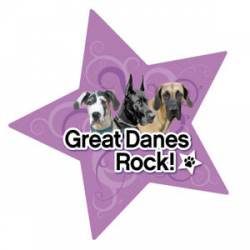 Great Danes Rock - Star Magnet