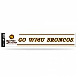 Western Michigan University Broncos - 3x17 Clear Vinyl Sticker