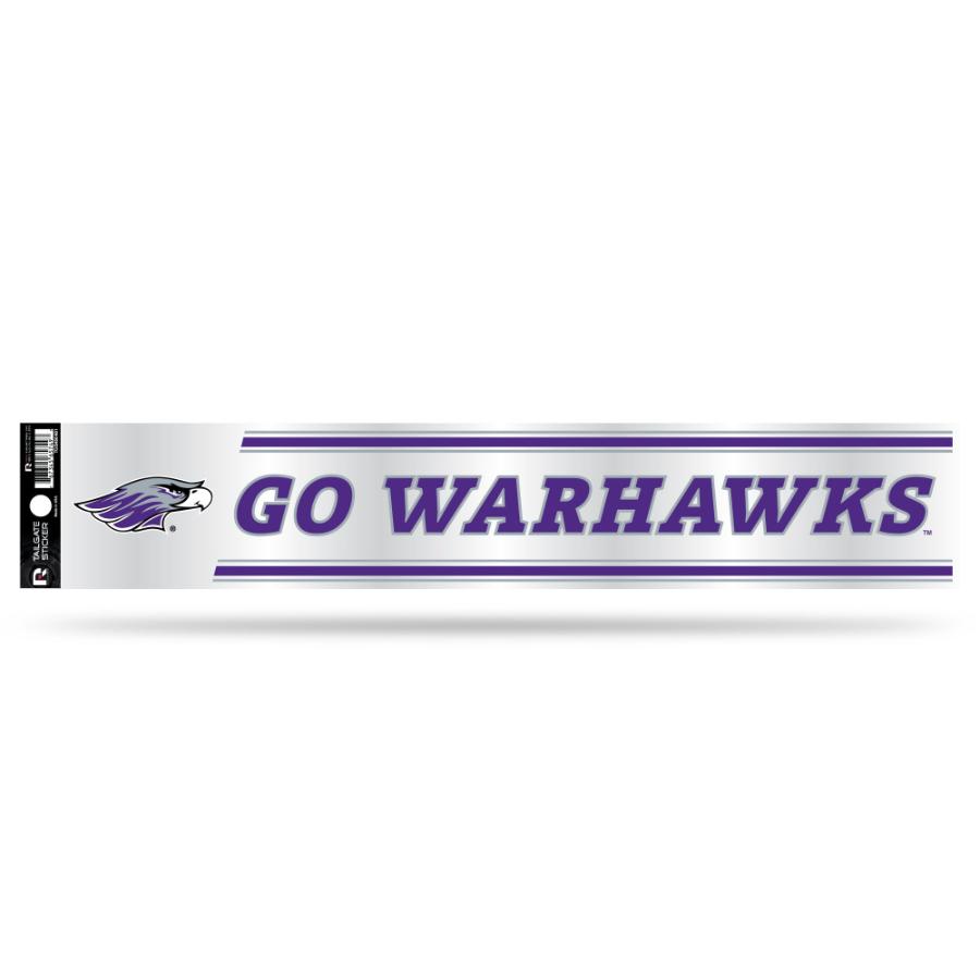 University Of Wisconsin Whitewater Warhawks 3x17 Clear Vinyl Sticker