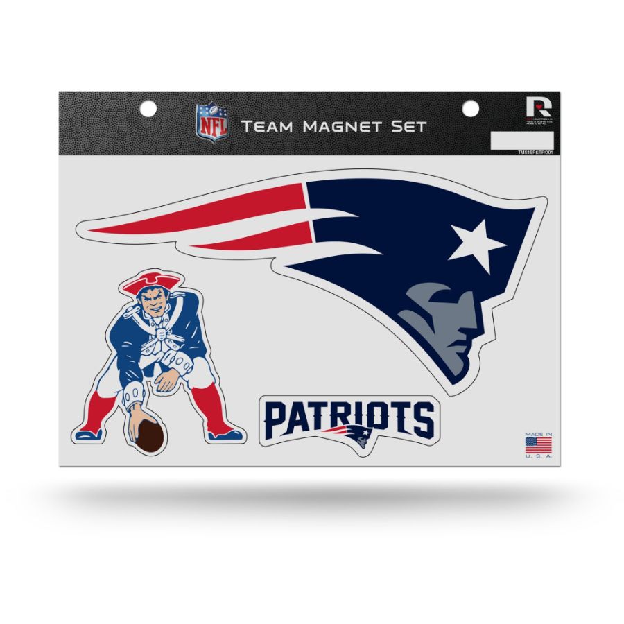 New England Patriots Retro - 2 Piece Magnet Set At Sticker Shoppe