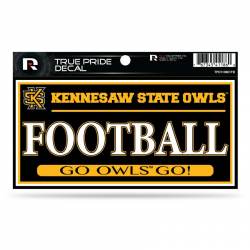 Kennesaw State University Owls Football - 3x6 True Pride Vinyl Sticker
