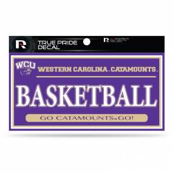 Western Carolina University Catamounts Basketball Purple - 3x6 True Pride Vinyl Sticker