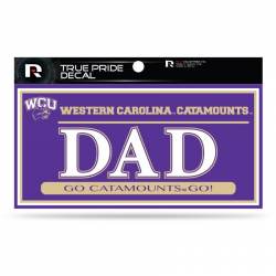 Western Carolina University Catamounts Dad Purple - 3x6 True Pride Vinyl Sticker