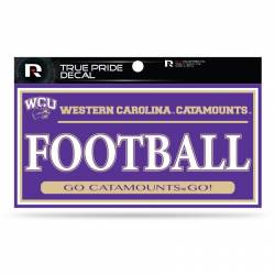 Western Carolina University Catamounts Football Purple - 3x6 True Pride Vinyl Sticker