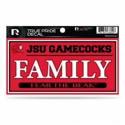 Jacksonville State University Gamecocks Family Red - 3x6 True Pride Vinyl Sticker