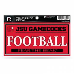 Jacksonville State University Gamecocks Football Red - 3x6 True Pride Vinyl Sticker