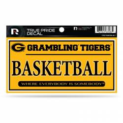 Grambling State University Tigers Basketball Yellow - 3x6 True Pride Vinyl Sticker