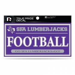 Stephen F. Austin State University Lumberjacks Football Purple - 3x6 True Pride Vinyl Sticker