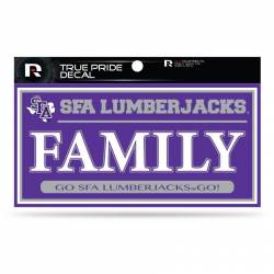 Stephen F. Austin State University Lumberjacks Family Purple - 3x6 True Pride Vinyl Sticker