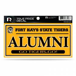 Fort Hays State University Tigers Alumni Yellow - 3x6 True Pride Vinyl Sticker