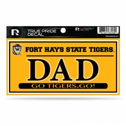 Fort Hays State University Tigers Dad Yellow - 3x6 True Pride Vinyl Sticker