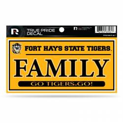 Fort Hays State University Tigers Family Yellow - 3x6 True Pride Vinyl Sticker