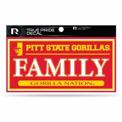 Pittsburg State University Gorillas Family - 3x6 True Pride Vinyl Sticker