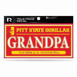 Pittsburg State University Gorillas Grandpa - 3x6 True Pride Vinyl Sticker
