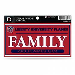 Liberty University Flames Famiy Red - 3x6 True Pride Vinyl Sticker