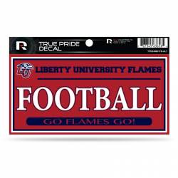 Liberty University Flames Football Red - 3x6 True Pride Vinyl Sticker
