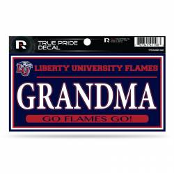 Liberty University Flames Grandma - 3x6 True Pride Vinyl Sticker