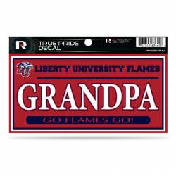 Liberty University Flames Grandpa Red - 3x6 True Pride Vinyl Sticker