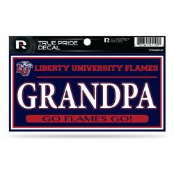 Liberty University Flames Grandpa - 3x6 True Pride Vinyl Sticker