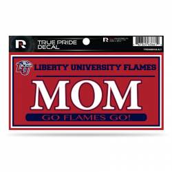 Liberty University Flames Mom Red - 3x6 True Pride Vinyl Sticker