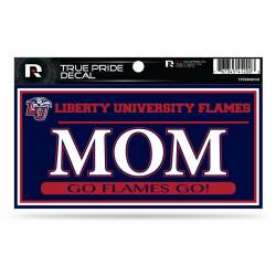 Liberty University Flames Mom  - 3x6 True Pride Vinyl Sticker