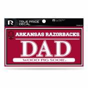 University Of Arkansas Razorbacks Dad - 3x6 True Pride Vinyl Sticker