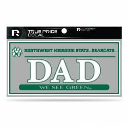 Northwest Missouri State University Bearcats Gray Dad - 3x6 True Pride Vinyl Sticker