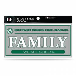 Northwest Missouri State University Bearcats Gray Family - 3x6 True Pride Vinyl Sticker