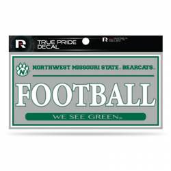 Northwest Missouri State University Bearcats Gray Football - 3x6 True Pride Vinyl Sticker
