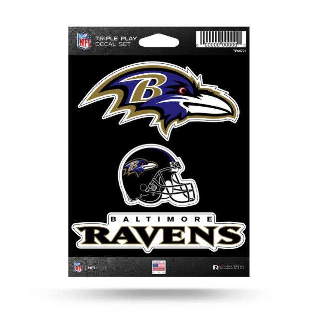 Baltimore Ravens 5x7 Multi Pack Decal Sheet