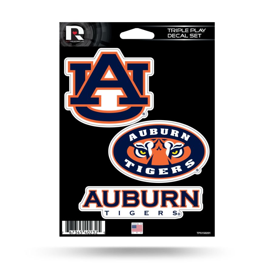 Auburn University Tigers - 3 Piece Triple Play Sticker Sheet at Sticker ...