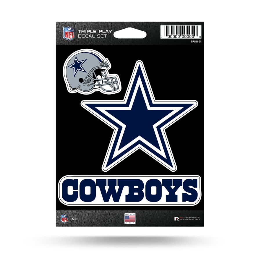 Dallas Cowboys - 3 Piece Triple Play Sticker Sheet at Sticker Shoppe