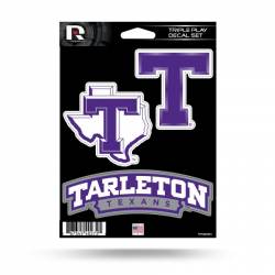 Tarleton State University Texans - 3 Piece Triple Play Sticker Sheet