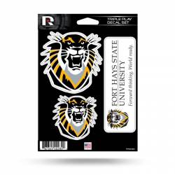 Fort Hays State University Tigers - 3 Piece Triple Play Sticker Sheet