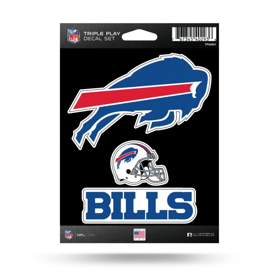 Buffalo Bills - 3 Piece Triple Play Sticker Sheet At Sticker Shoppe