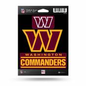 Washington Commanders - 3 Piece Triple Play Sticker Sheet