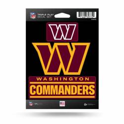 Washington Commanders - 3 Piece Triple Play Sticker Sheet
