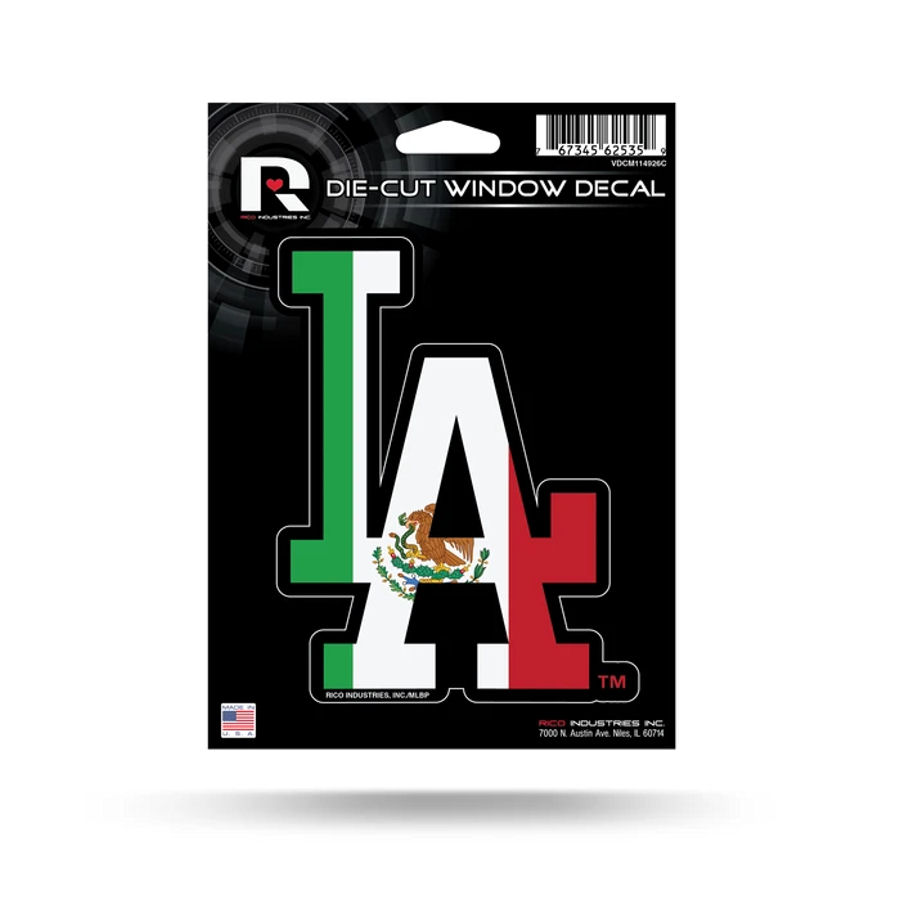 Los Angeles Dodgers LA Mexican Flag Logo - Die Cut Vinyl Sticker at ...