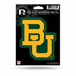 Baylor University Bears Yellow On Green - Die Cut Vinyl Sticker