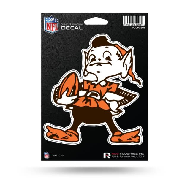 NFL CLEVELAND BROWNS DAWG POUND DOUBLE-UP DIE-CUT STICKER SET