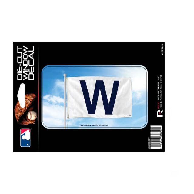 Chicago Cubs W Flag Logo - Static Cling at Sticker Shoppe