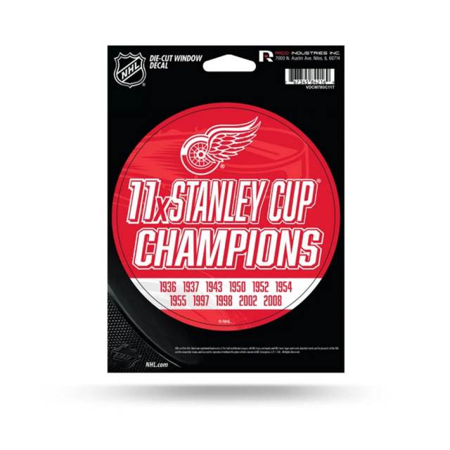 Red Wings : 11 Time Stanley Cup Champs 5-Pc Decal Sheet