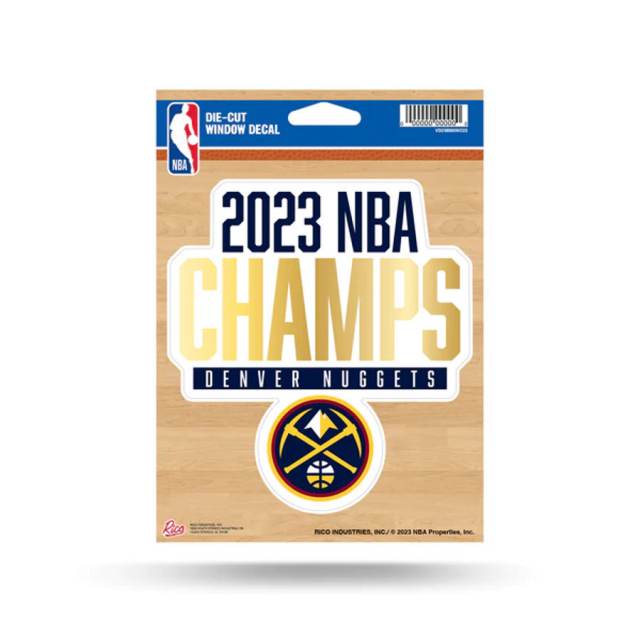 2023 NBA Champions, Denver Nuggets, High Quality Vinyl Stickers