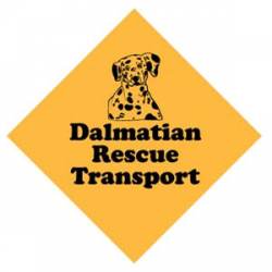 Dalmatian Rescue Transport - 6" Yellow Transport Magnet