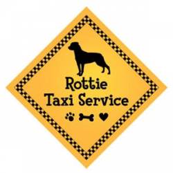 Rottie Taxi Service - Yellow Transport Magnet